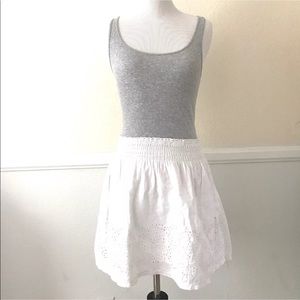 Aeropostale Tank Dress Cotton White Eyelet Skirt